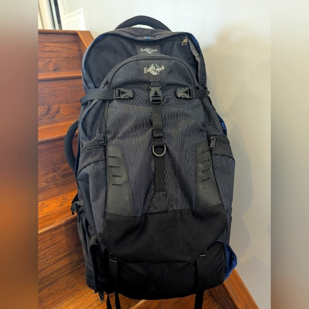 Eagle Creek 90L Thrive Convertible Blue & Black Backpack- Used Once!